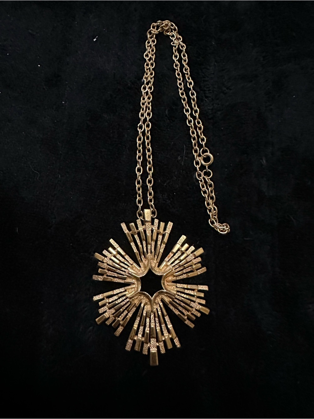 TRIFARI collectable Gold Sunburst Pendant Necklace—-2 Pieces